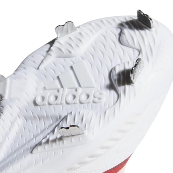 Adidas Men's Icon V Bounce Iced Out Baseball Red and White Cleats, Size 7-1/2 - Picture 7 of 15